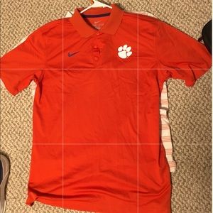 Clemson Coaches Polo, on field Golf Shirt (orange)